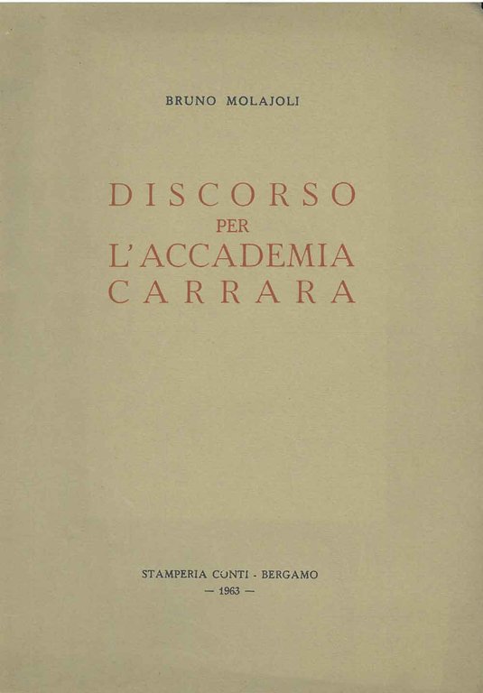 Discorso per l'Accademia Carrara