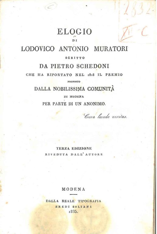 Elogio di Lodovico Antonio Muratori