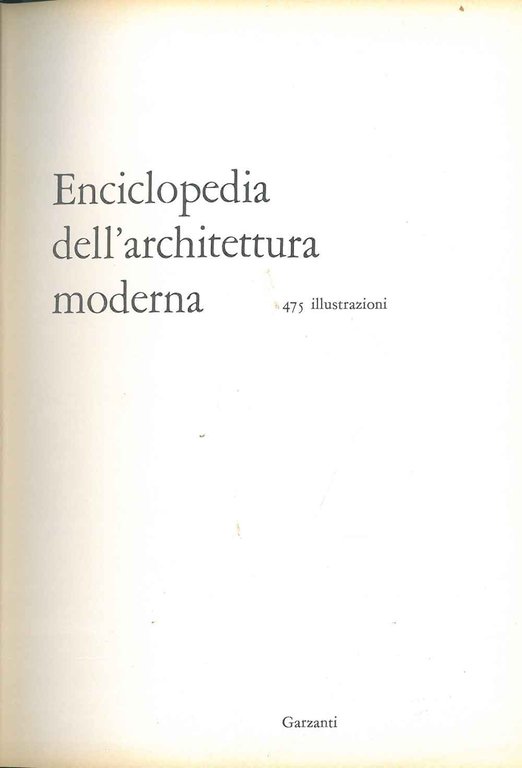 Enciclopedia dell'architettura moderna