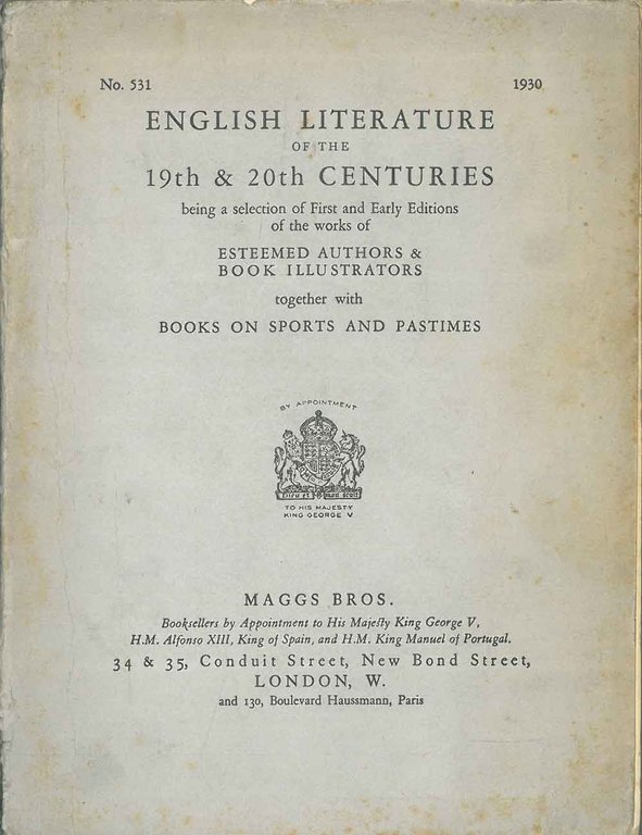 English literature of the 19th & 20th centuries being a …