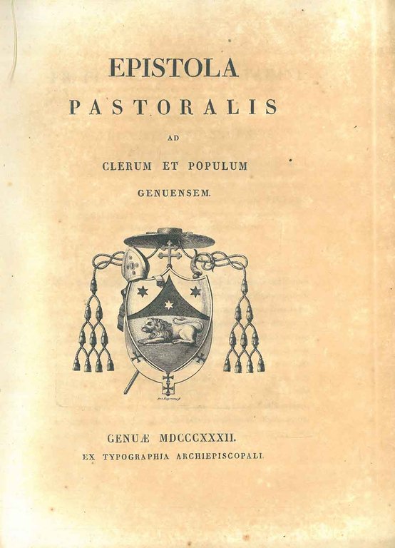 Epistola pastoralis ad Clerum et populum genuensem