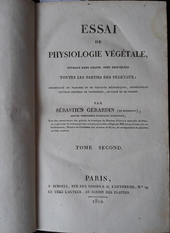 Essai de physiologie végétale, ouvrage dans lequel sont expliquées toutes …