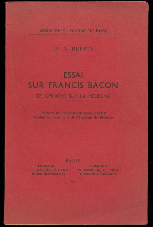 Essai sur Francis Bacon ses opinions sur la médecine. Preface … | Immagine Gallery 2