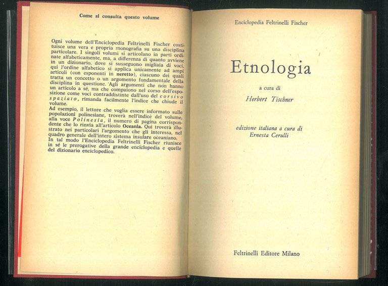 Etnologia Edizione italiana a cura di Ernesto Carulli