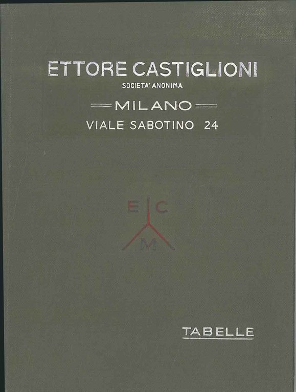 Ettore Castiglioni. Società Anonima. Laminatoio, trafileria e corderia rame. Fabbrica …