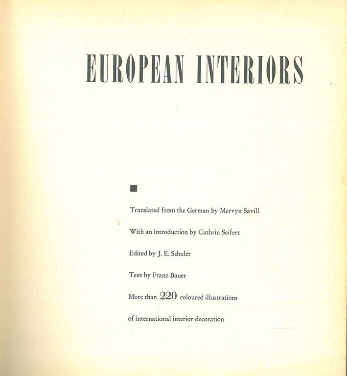 European interiors