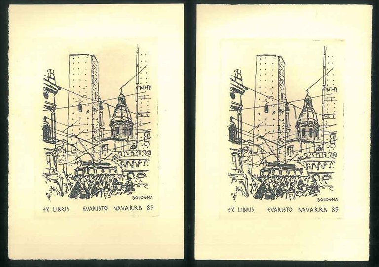 Ex libris di Evaristo Navarra Bologna 85