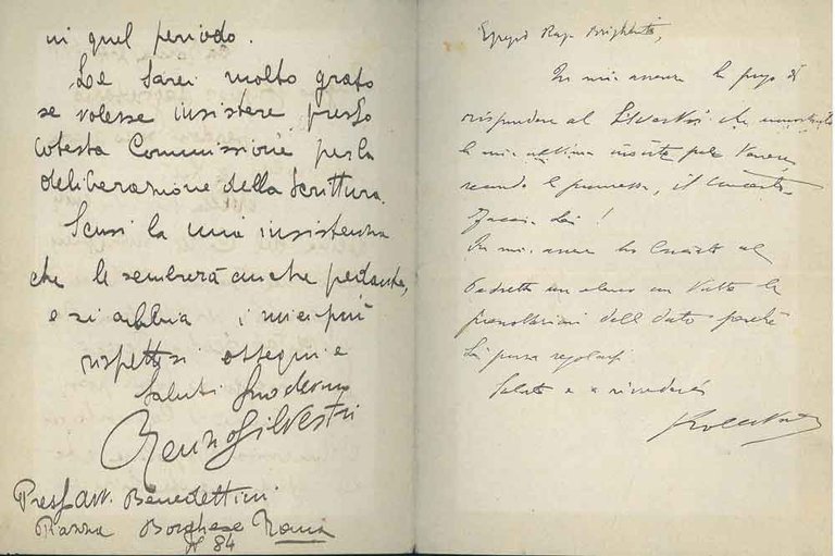 Foglio piegato a metà listato a lutto, datato: Roma, 2-4-1921
