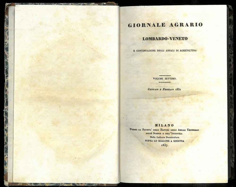 Giornale Agrario Lombardo-Veneto e continuazione degli Annali di Agricoltura. Con …