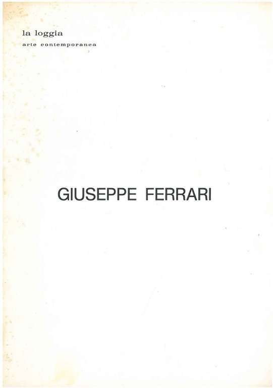 Giuseppe Ferrari. (Marzo-aprile 1975)