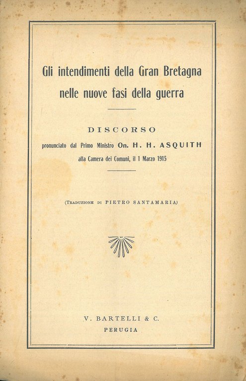 Gli intendimenti della Gran Bretagna nelle nuove fasi della guerra. …