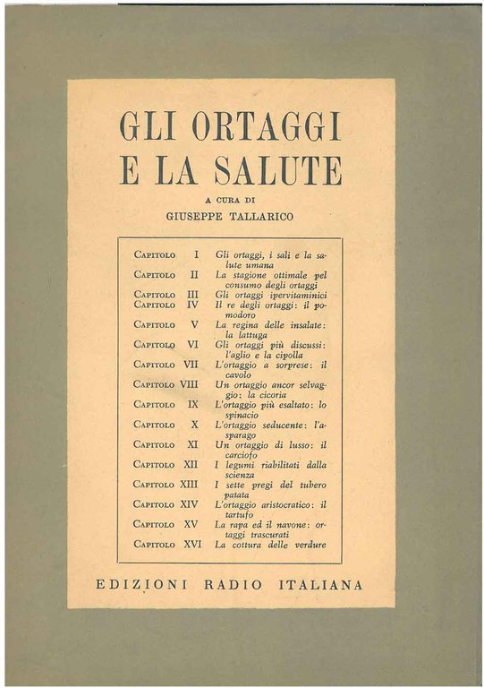 Gli ortaggi e la salute