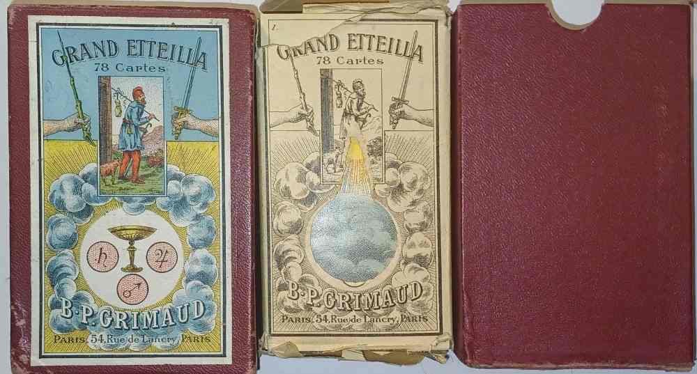 Grand Etteilla 78 cartes B. P. Grimaud. Tarots Egyptiens. Mazzo …