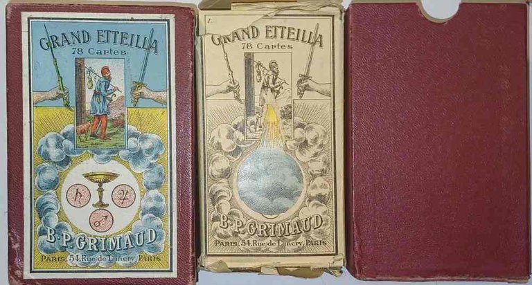 Grand Etteilla 78 cartes B. P. Grimaud. Tarots Egyptiens. Mazzo di tarocchi - Tarot deck