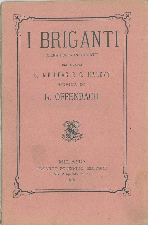 I briganti. Opera buffa in tre atti