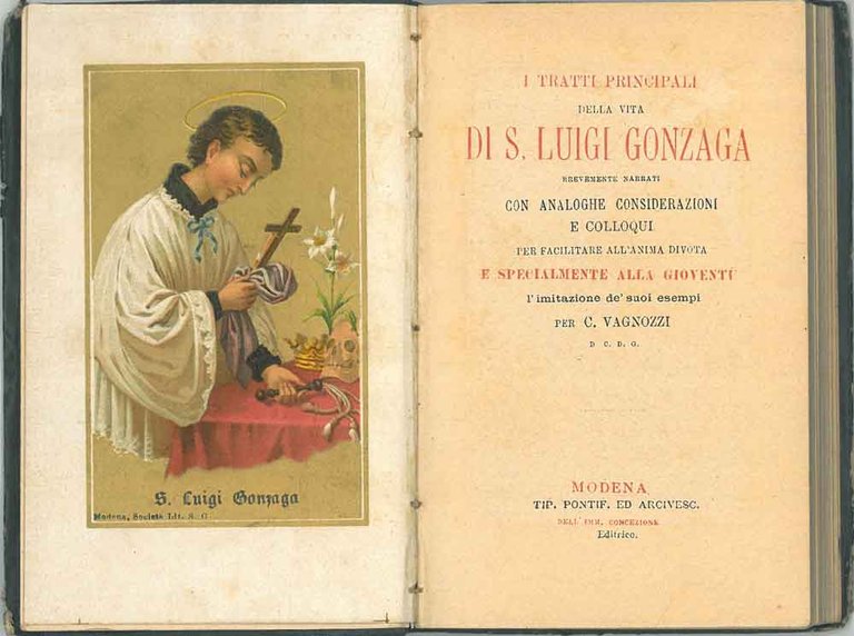 I tratti principali della vita di S. Luigi Gonzaga brevemente …