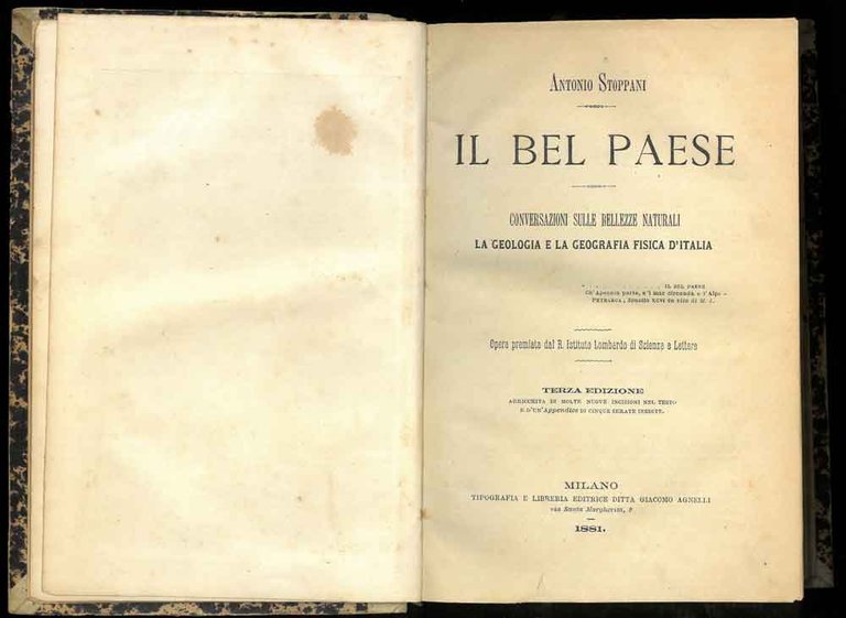 Il Bel Paese. Conversazioni sulle bellezze naturali. La geologia e …