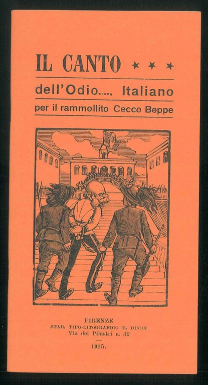 Il canto dell' Odio. Italiano per il rammollito Cecco Beppe. …