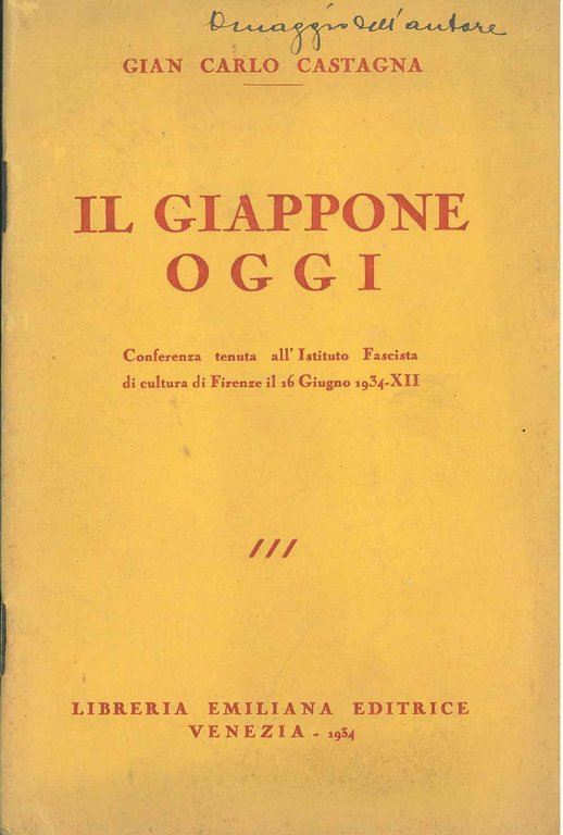 Il Giappone oggi. Conferenza tenuta all'Istituto Fascista di cultura di …