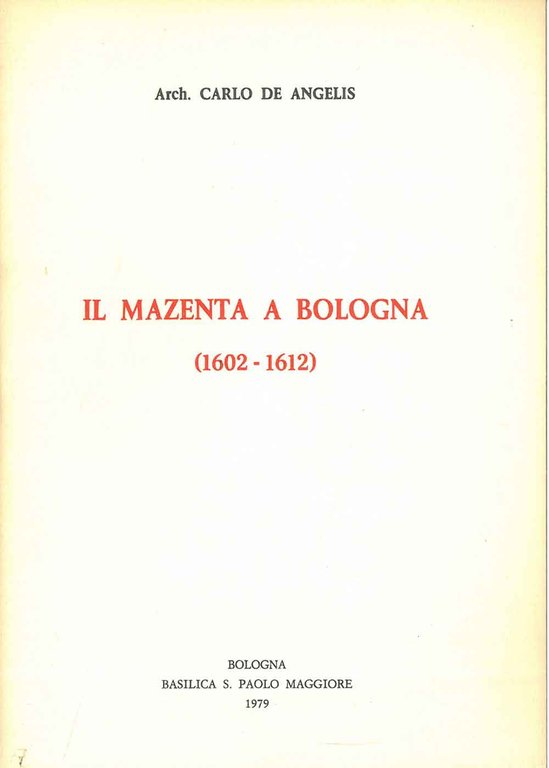 Il Mazenta a Bologna (1602-1612)
