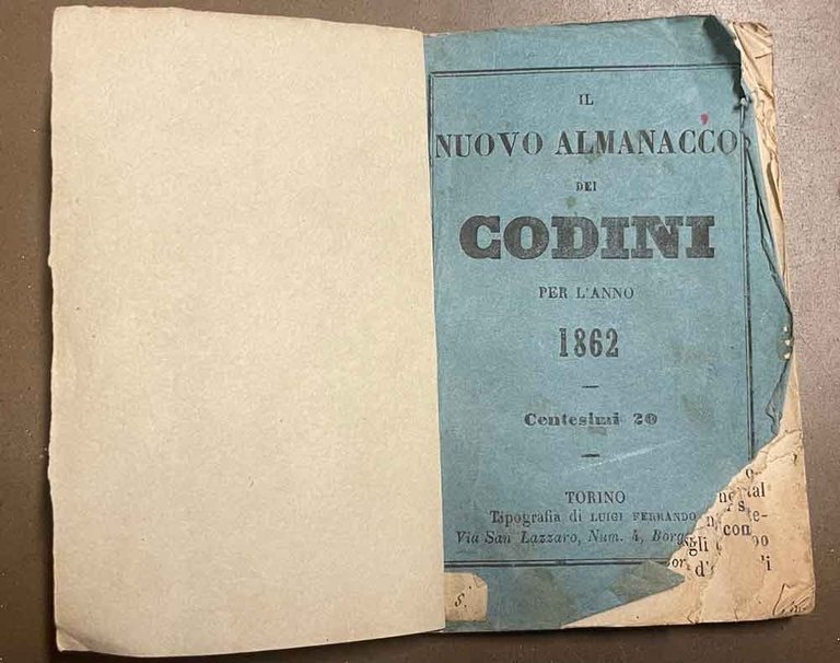Il nuovo almanacco dei Codini per l'anno 1862.
