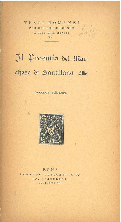 Il proemio del Marchese di Santillana. Seconda edizione