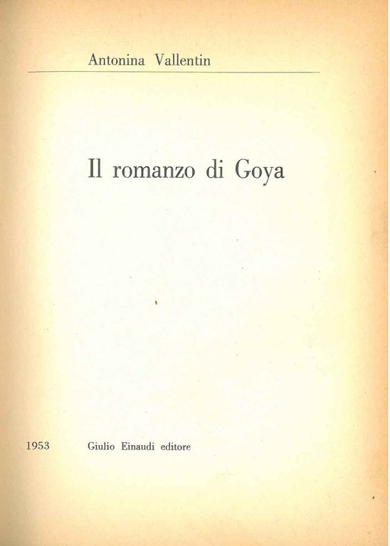 Il romanzo di Goya
