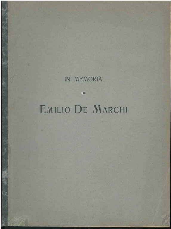 In memoria di Emilio De Marchi