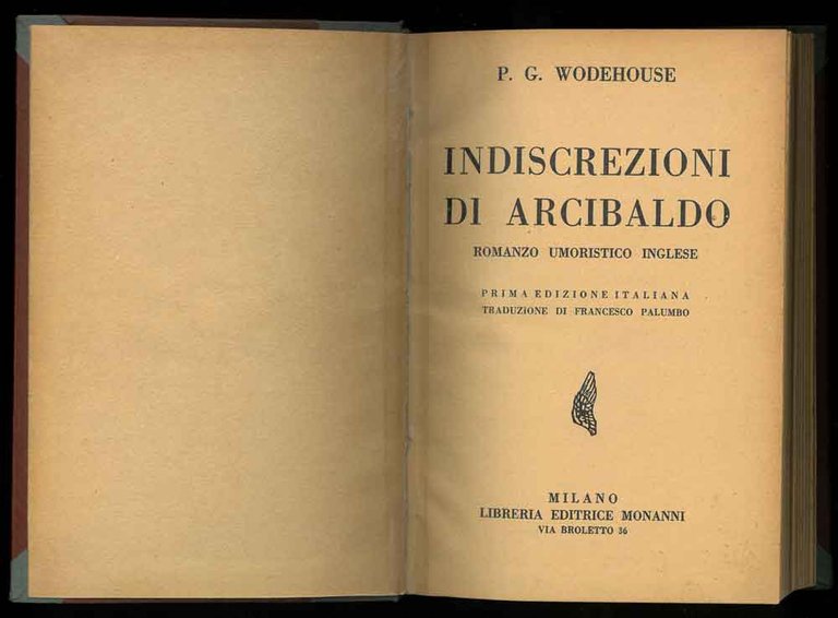 Indiscrezioni di Arcibaldo. Romanzo umoristico inglese.