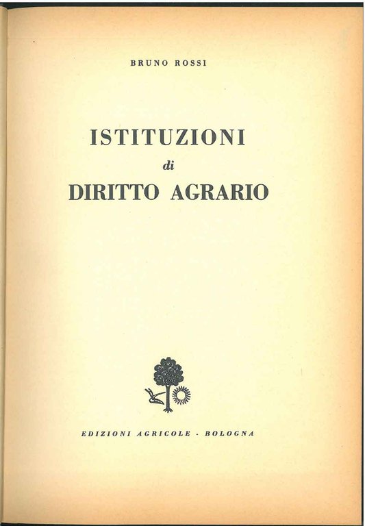 Istituzioni di diritto agrario