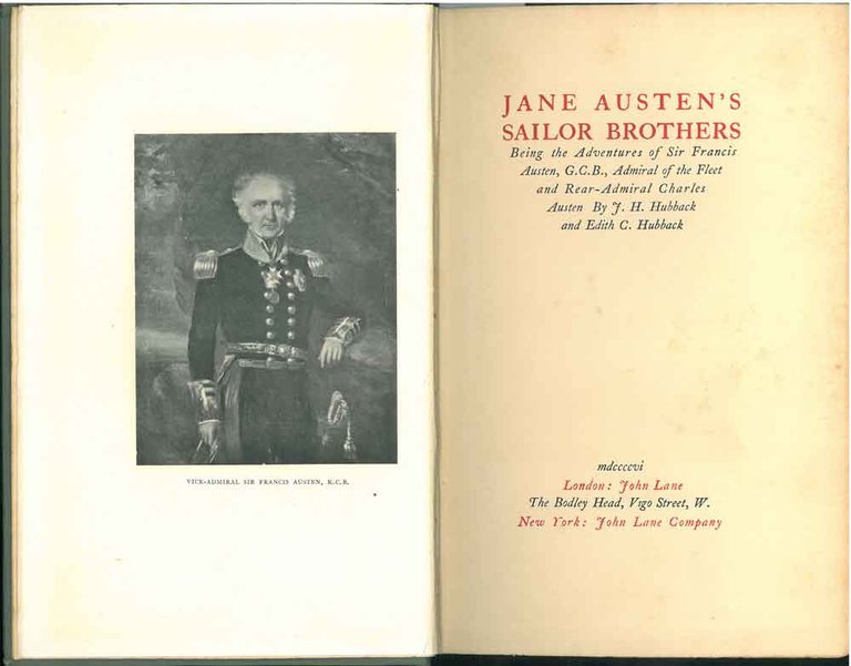 Jane Austen's sailor brothers. Being the Adventures of Sir Francis …