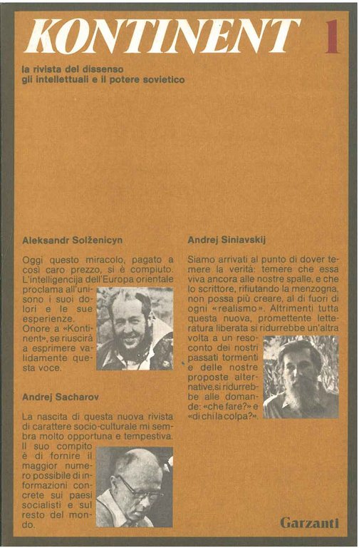 Kontinent 1. La rivista del dissenso. Gli intellettuali e il …