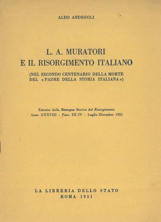 L. A. Muratori e il Risorgimento italiano (Nel secondo centenario …