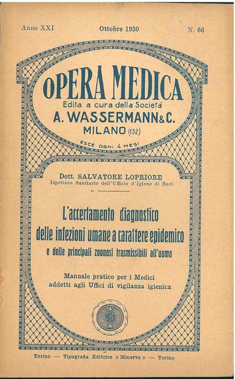L' accertamento diagnostico delle infezioni umane a carattere epidemico e …