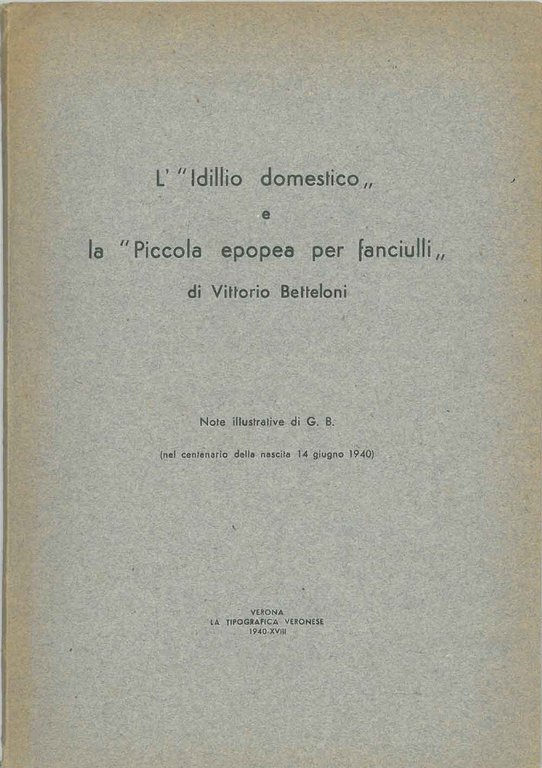 L' "idillio domestico" e la "Piccola epopea per fanciulli" di …