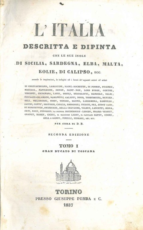 L' Italia descritta e dipinta con le sue isole. Tomo …