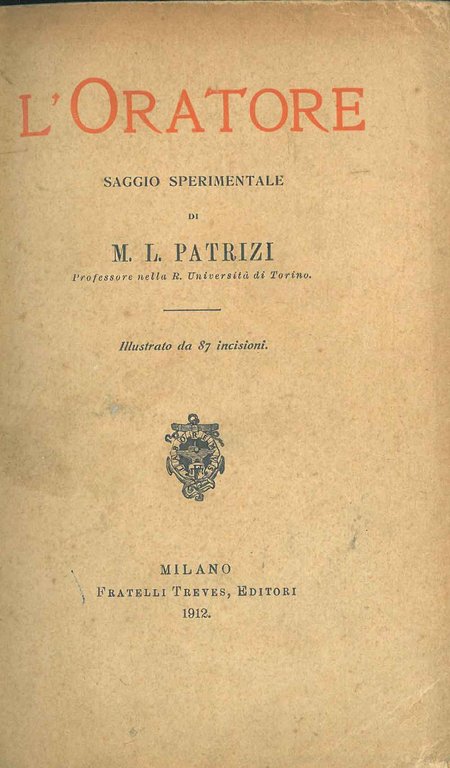 L' oratore. Saggio sperimentale