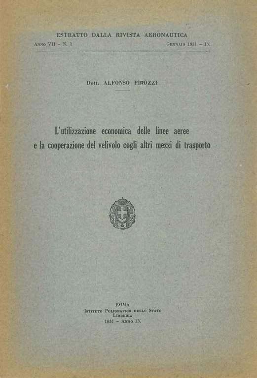L' utilizzazione economica delle linee aeree e la cooperazione del …