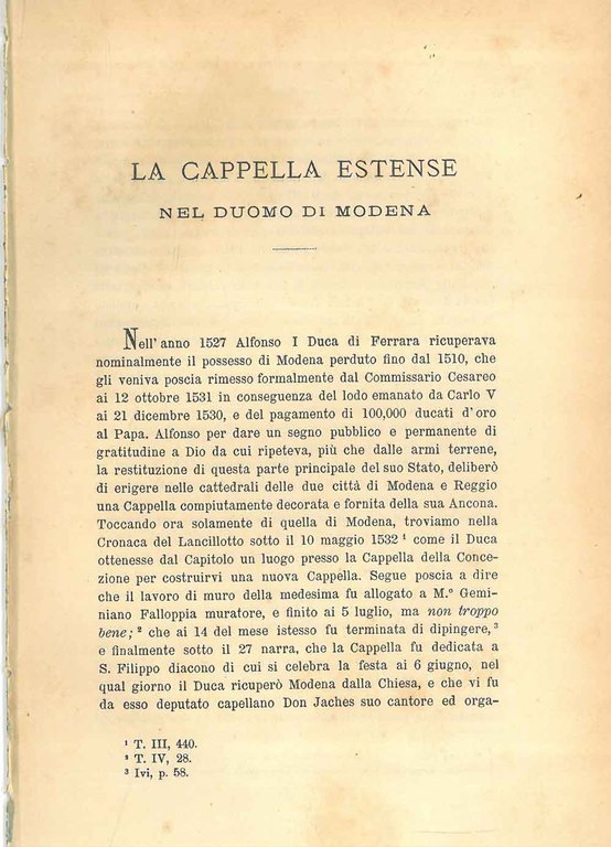 La cappella estense nel duomo di Modena Estratto dagli Atti …