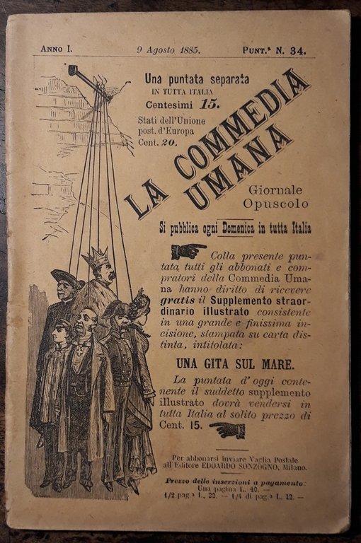 La Commedia Umana Giornale Opuscolo Anno I° N. 34