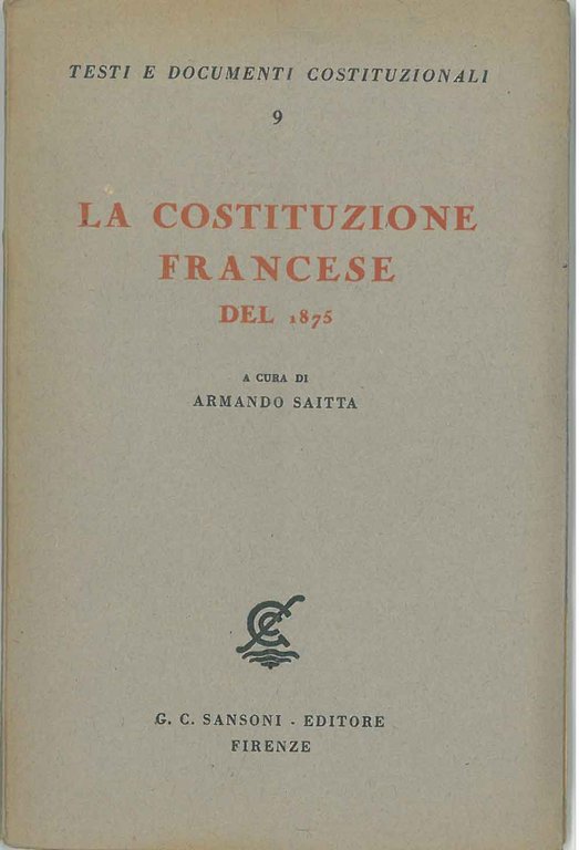 La Costituzione Francese del 1875