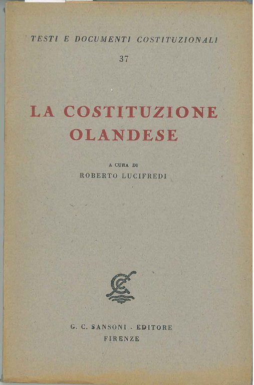 La Costituzione Olandese
