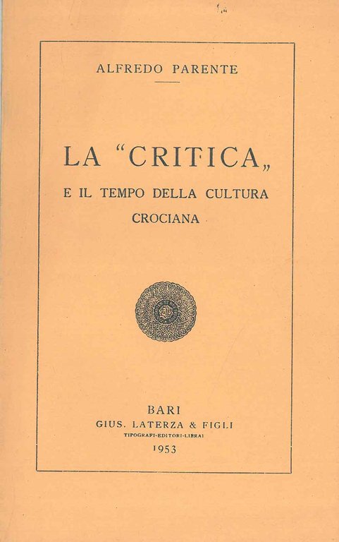 La "critica" e il tempo della cultura crociana