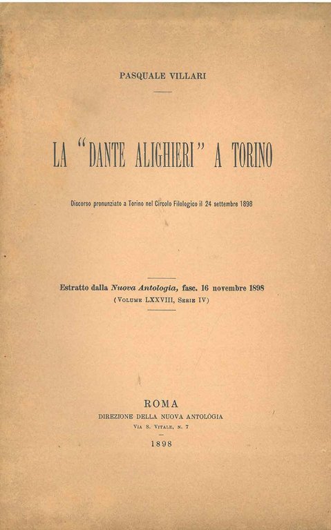 La Dante Alighieri a Torino