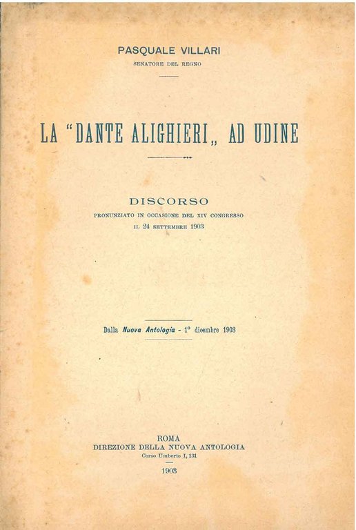La Dante Alighieri ad Udine