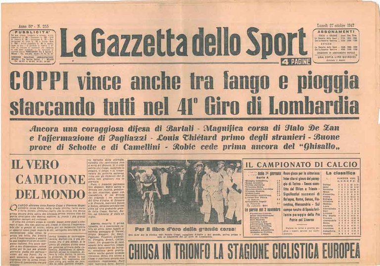 La Gazzetta dello Sport. Anno 51°, N. 255 del 27 …