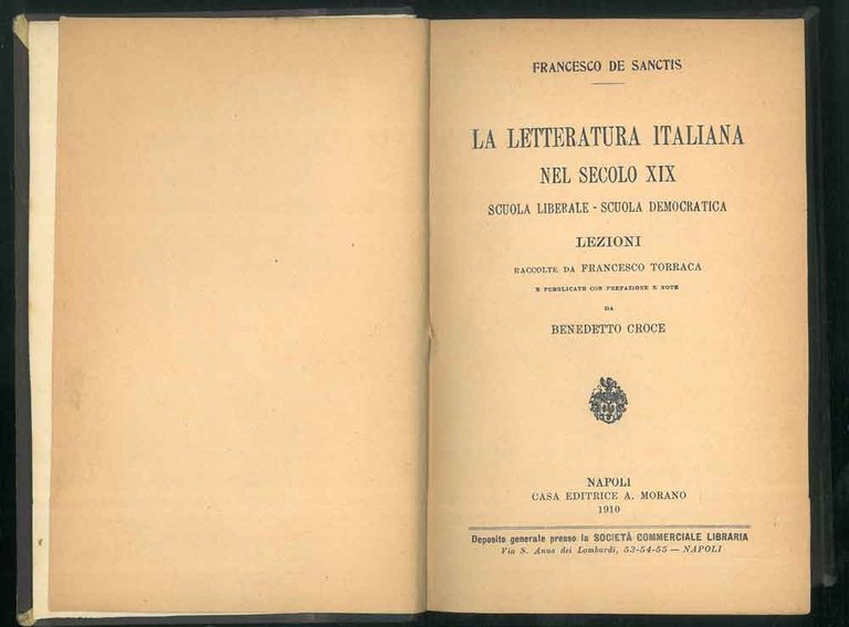 La letteratura italiana nel secolo XIX. Scuola liberale - scuola …