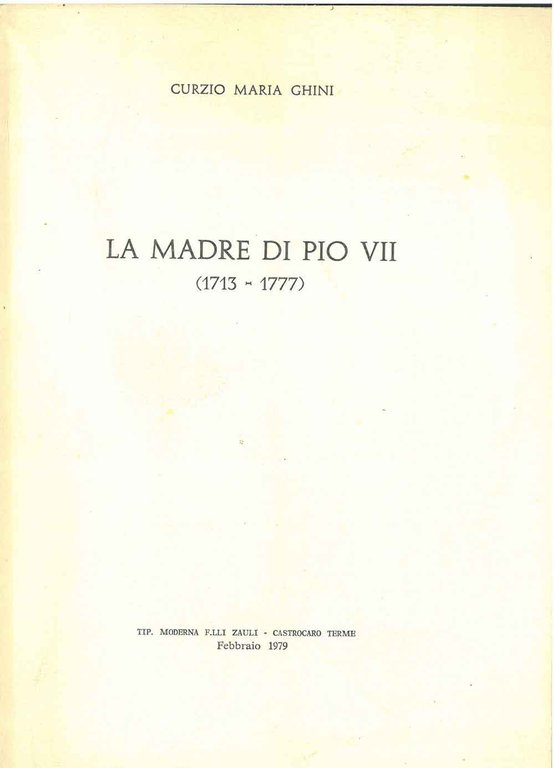 La madre di Pio VII (1713-1777)