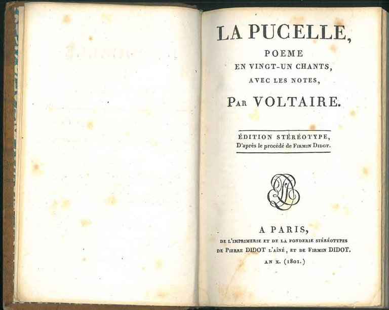 La Pucelle, poeme en vingt-un chants, avec les notes, par …