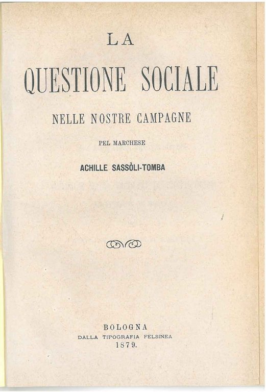 La questione sociale nelle nostre campagne